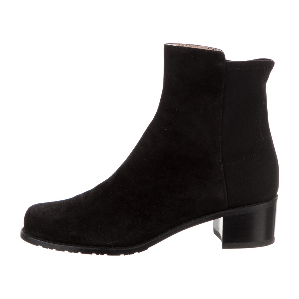 Stuart Weitzman suede ankle booties, black, US 6.5